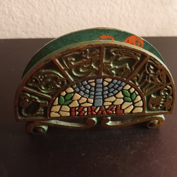 Israeli Bronze Napkin or Letter Holder - Picture 3 of 5